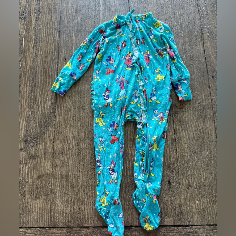 Posh Peanut Disney 100 Print Bamboo Sleeper with silver foil